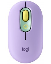 Мишка Logitech - POP, оптична, безжична, лилава/зелена