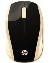 Мишка HP - 200 Silk Gold, оптична, безжична, черна/златиста