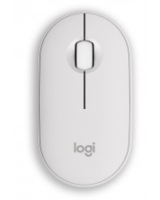 Мишка Logitech - Pebble Mouse 2 M350s, оптична, безжична, White -1