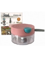Мини чопър за зеленчуци Morello - Food Aid, ръчен, 180 ml, розов -1