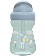 Мини спортна бутилка Lorelli Baby Care - Animals, 200 ml, зелена -1