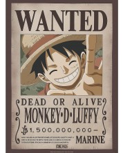 Мини плакат GB eye Animation: One Piece - Luffy Wanted Poster -1