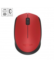 Мишка Logitech - M171, оптична, безжична, червена