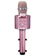 Микрофон Lenco - BMC-090PK, безжичен, розов -1