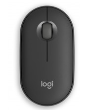 Мишка Logitech - Pebble Mouse 2 M350s, оптична, безжична, Graphite -1