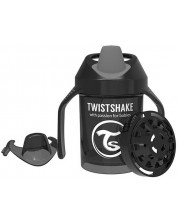 Мини чаша с шейкър Twistshake - Черна, 230 ml