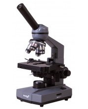 Микроскоп Levenhuk - 320 BASE, монокулярен, сив/черен -1
