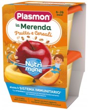 Млечен десерт Plasmon -  Нутримюн, микс плодове и овесени ядки, 2 х 120 g -1