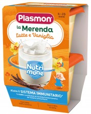 Млечен десерт Plasmon - Нутримюн, с ванилия, 2 х 120 g