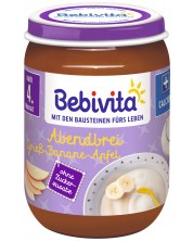 Млечна каша Bebivita Лека нощ - Грис с банан и ябълка, 190 g, вид 2 -1