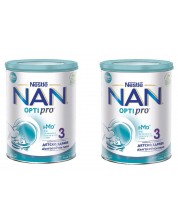 Млечна напитка на прах Nestle Nan - Optipro 3, 2 х 800 g -1