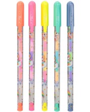 Многоцветни гел химикалки Ylvi - 5 броя -1