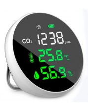 Монитор за качеството на въздуха Levenhuk - Wezzer Air MC30, бял