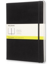 Тефтер с твърди корици Moleskine Classic Notebook XL – Черен, бели листове -1