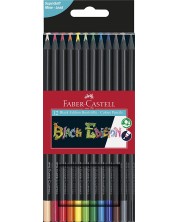 Моливи Faber Castell - Black Edition, 12 цвята -1