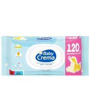 Мокри кърпички Baby Crema - 120 броя