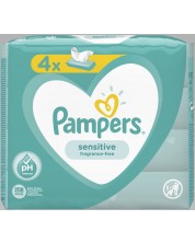 Мокри кърпички Pampers - Sensitive, 4 x 52 броя -1