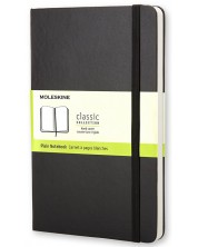 Джобен тефтер с твърди корици Moleskine Classic – Черен, бели листове -1