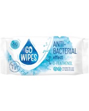 Мокри кърпи с антибактeриален ефект Go Wipes - D-пантенол, 60 броя