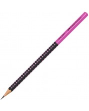 Молив Faber-Castell Grip - HB, черен и розов -1