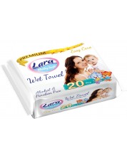 Мокри кърпи с лепенка Lara Baby Soft - Premium, 20 броя -1