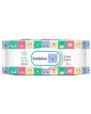 Мокри кърпички с капак Silkline Bebba - Алое вера и пребиотик, 80 броя -1