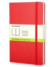 Тефтер с твърди корици Moleskine Classic – Червен, бели листове -1