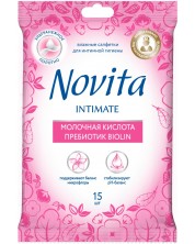 Мокри кърпи за интимна хигиена Novita - 15 броя -1