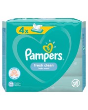 Мокри кърпички Pampers - Fresh Clean, 4 x 52 броя -1