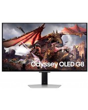 Монитор Samsung - 32DG802, Odyssey, 32'',  QD, 240Hz, 0.3ms, OLED, сребрист -1