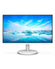 Монитор Philips - 241V8AW, 23.8'', FHD, 4ms, IPS, Adaptive Sync, бял