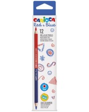 Моливи Carioca - двуцветни, син и червен, 12 броя