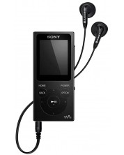 MP4 плейър Sony - NW-E394 Walkman, черен -1