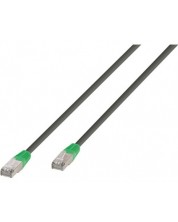 Мрежов кабел Vivanco - 45913, RJ45/RJ45, 10m, сив/зелен -1