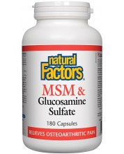 MSM & Glucosamine Sulfate, 180 капсули, Natural Factors