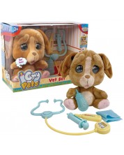 Плачеща плюшена играчка със сълзи Giochi Emotion Pets - Куче, с ветеринарни принадлежности