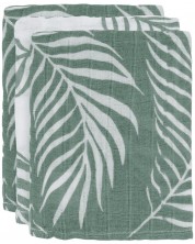 Муселинови кърпи-спарчета Jollein - Nature Ash Green, 15 х 20 cm, 3 броя -1