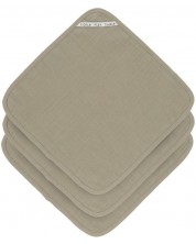 Муселинови кърпи Lassig - Cozy Care, 30 х 30 cm, 3 броя, зелени -1