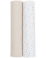 Муселинови пелени KikkaBoo - Dots Beige, 80 х 80 cm, 2 броя