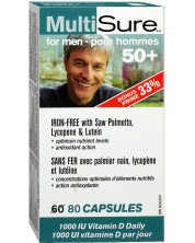Multi Sure 50+ Мултивитамини за мъже, 80 капсули, Webber Naturals