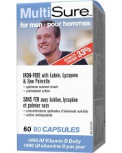 Multi Sure Мултивитамини за мъже, 80 капсули, Webber Naturals