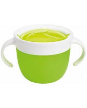 Чаша за храна Munchkin -  С капаче и дръжка, зелена -1