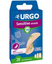 Sensitive Stretch Мултиразтегаеми пластири, 3 размера, 20 броя, Urgo -1