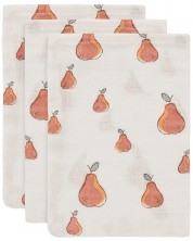 Муселинови кърпи-спарчета Jollein - Pear, 15 х 20 cm, 3 броя