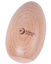 Музикален инструмент Classic World - Дървено яйце шейкър