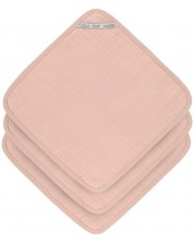 Муселинови кърпи Lassig - Cozy Care, 30 х 30 cm, 3 броя, розови -1