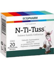 N-Ti-Tuss, 20 желатинови капсули, Ecopharm