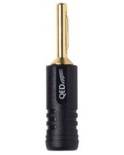 Накрайник за кабел QED - Banana 4 mm, черен -1