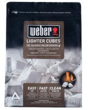 Натурални кубчета за запалване Weber - 22 броя, бели -1
