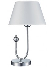 Настолна лампа Elmark - Carmen, 1 x E27, 40 W, 45 x 25 cm, бяла/сива